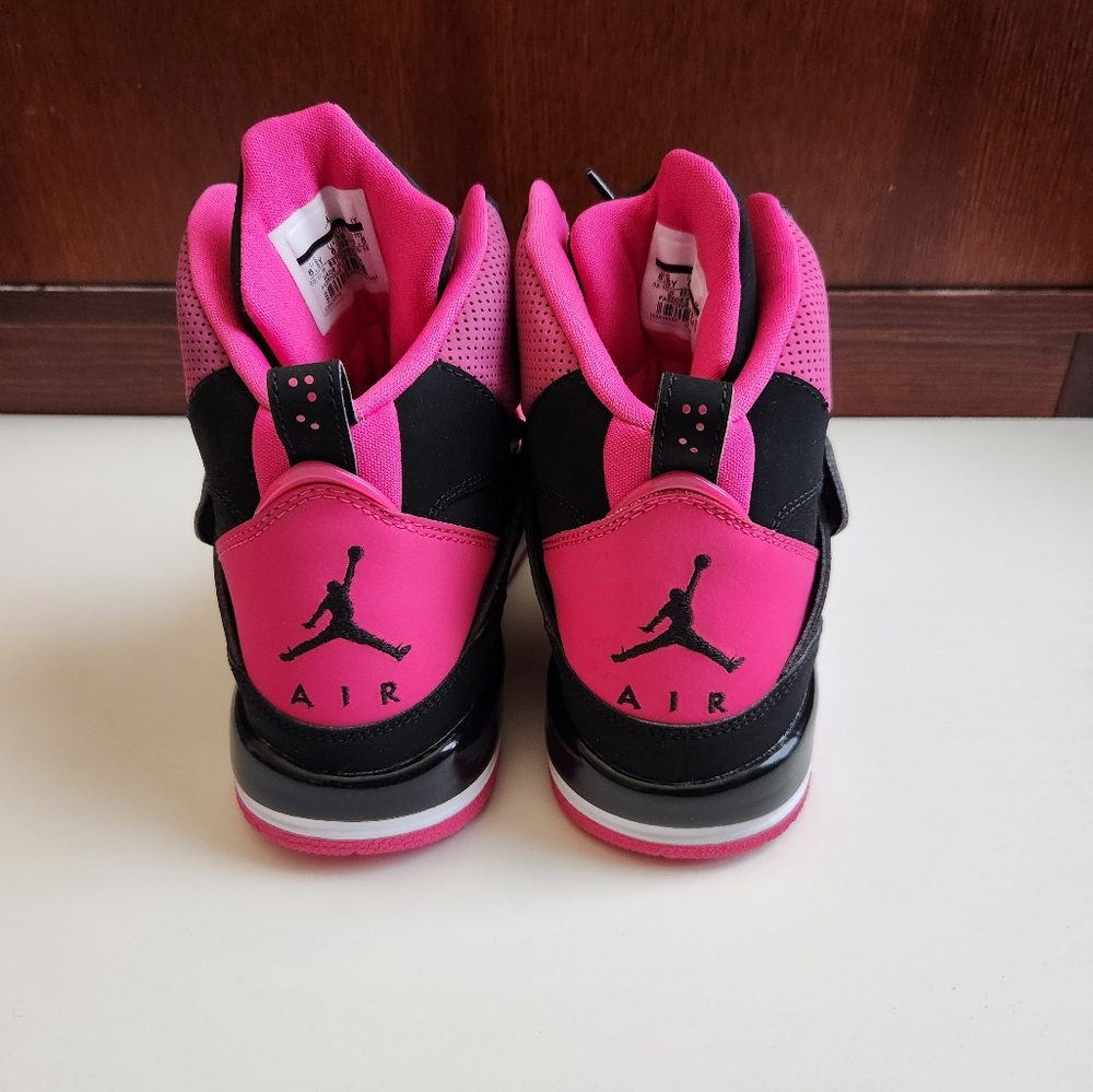 Jordan Flight 45 High IPGS 'Black Vivid Pink 6y/7.5W - Picture 6 of 7